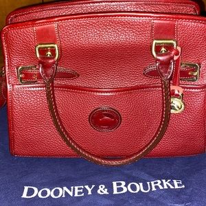 RARE Dooney & Bourke Vintage Burgundy Leather Satchel